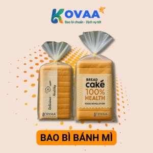 Bao bì bánh mì in ấn thương hiệu rõ nét, bản quản bánh mì tưới ngon