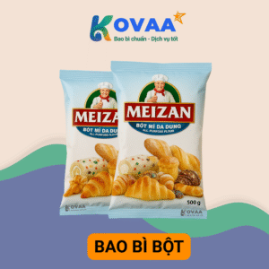 Bao bì bột in thương hiệu, túi đứng đa lớp chống ẩm cho bột mì, bột gạo