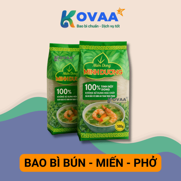 Bao bì bún miến phở đa lớp, thiết kế bắt mắt, bảo quản thực phẩm tươi lâu