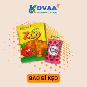 Bao bì kẹo đa lớp in logo thương hiệu sắc nét, bảo quản chống ẩm mốc hiệu quả