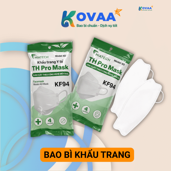 Bao bì khẩu trang màng ghép nhiều lớp chống bụi và ẩm