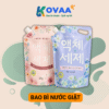 Bao bì nước giặt dạng túi màng ghép đa lớp, in hình thương hiệu nổi bật và vòi rót tiện dụng.