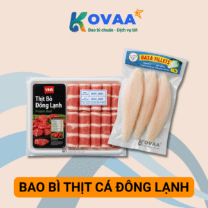 Bao bì thịt cá đông lạnh đóng gói hút chân không, giữ thực phẩm tươi ngon