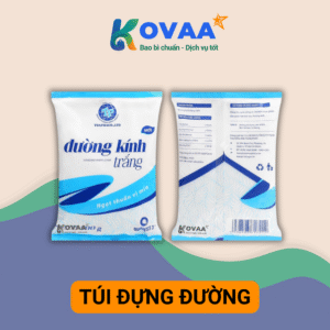 Túi đựng đường sản xuất tại kovaa, thiết kế bền chắc, in logo thương hiệu nổi bật