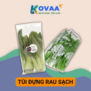 Túi đựng rau sạch bảo quản rau tươi lâu, in logo thương hiệu