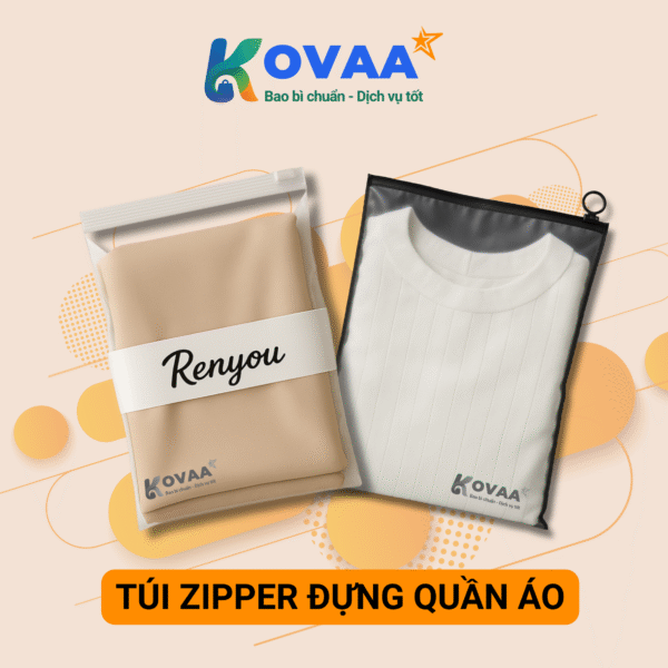 Túi zipper đựng quần áo đóng gói thời trang chuyên nghiệp