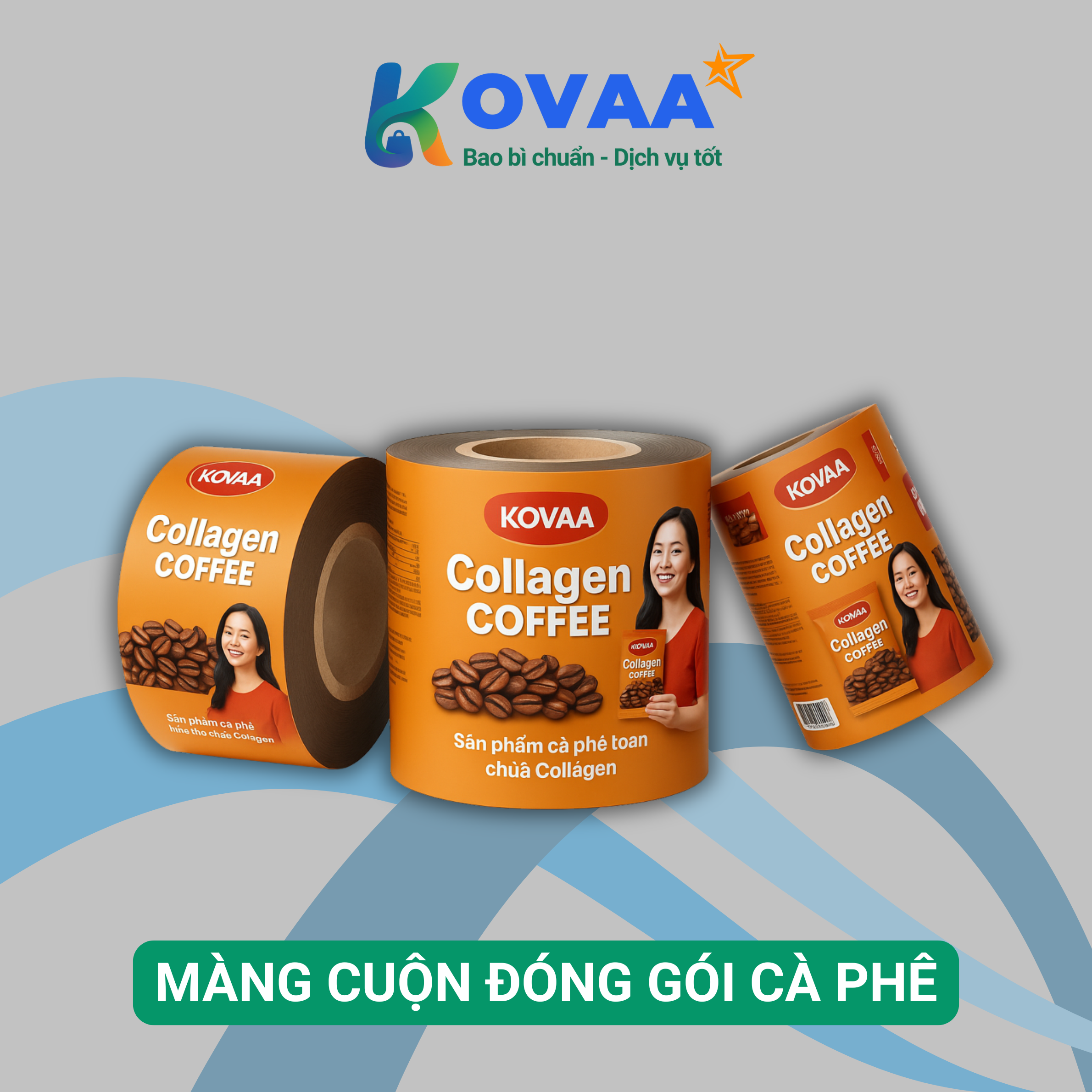 Màng cuộn đóng gói cà phê chất lượng cao trong nhà máy sản xuất