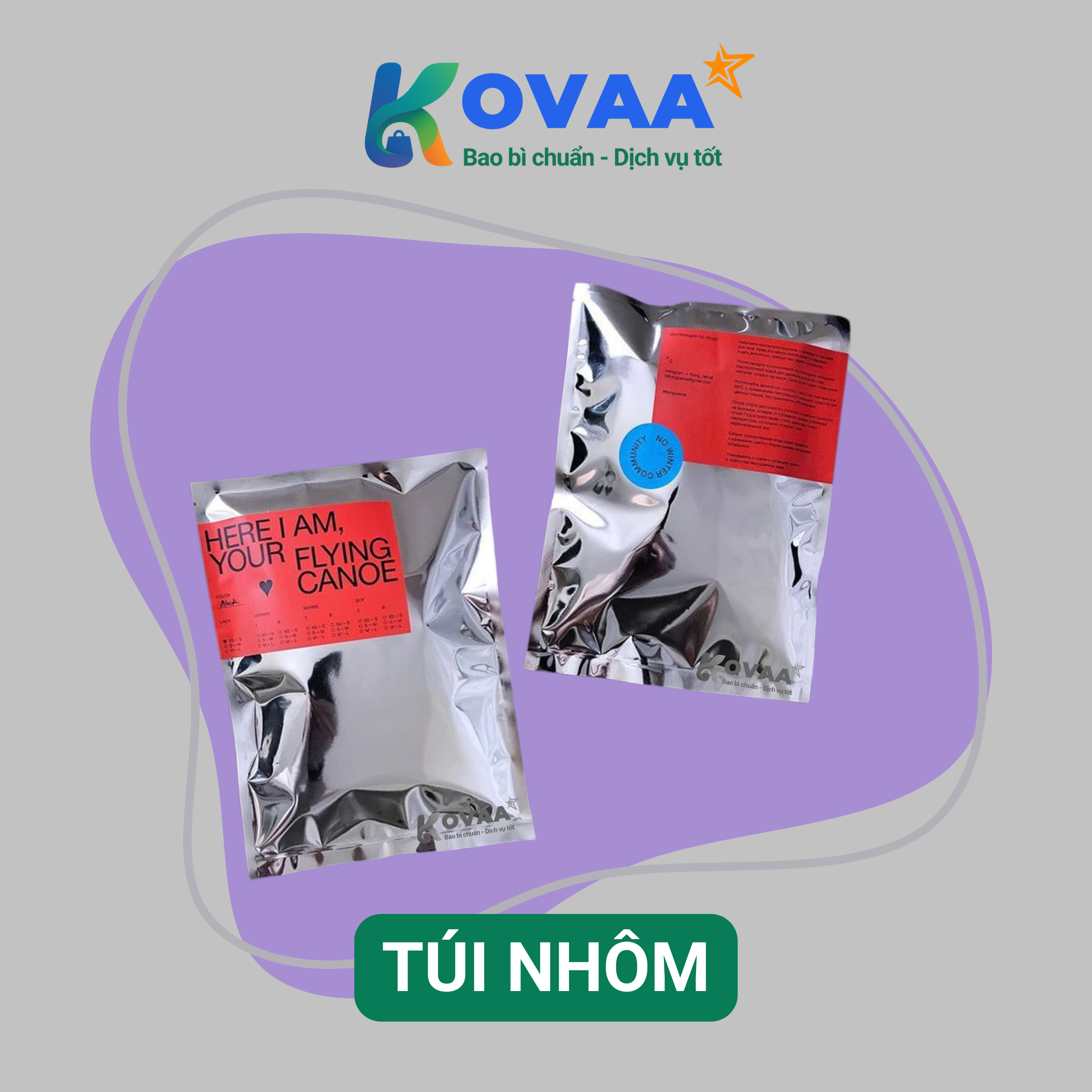 Bao bì túi nhôm ép 3 biên dày dặn, giữ trọn hương vị sản phẩm lâu dài