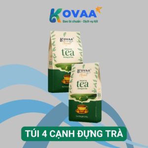 Túi 4 cạnh đựng trà chất lượng cao, bảo quản hương vị trà tươi ngon, thiết kế đáy phẳng tiện lợi