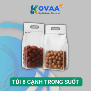 túi 8 cạnh trong suốt đựng thực phẩm bảo quản lâu dài