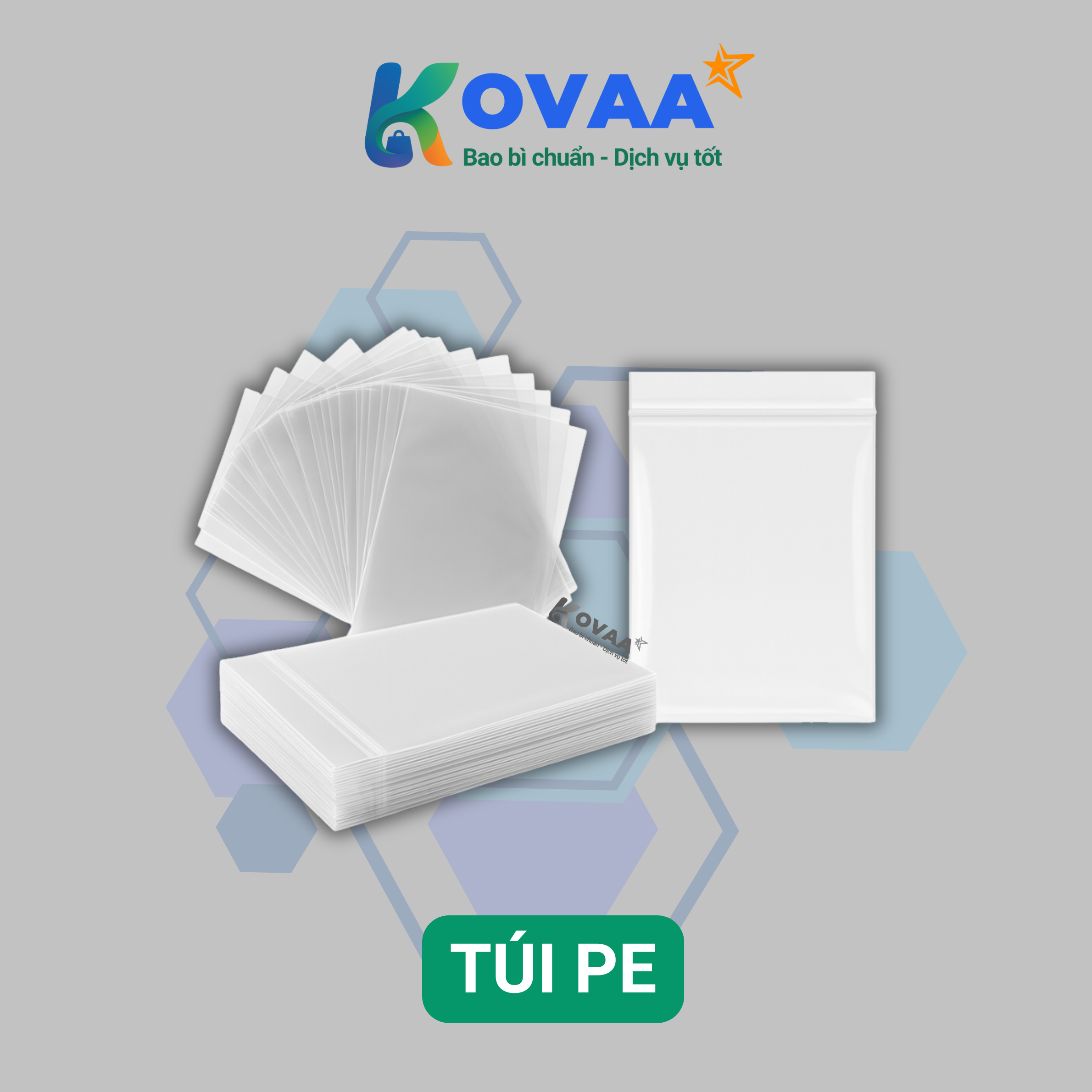 Túi PE đóng gói thực phẩm an toàn, không chứa chất độc