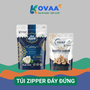 Túi zipper đáy đứng bền, thân thiện môi trường, trưng bày sản phẩm đẹp mắt