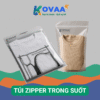 Túi zipper trong suốt bền chắc, khóa kín, dễ quan sát thực phẩm bên trong
